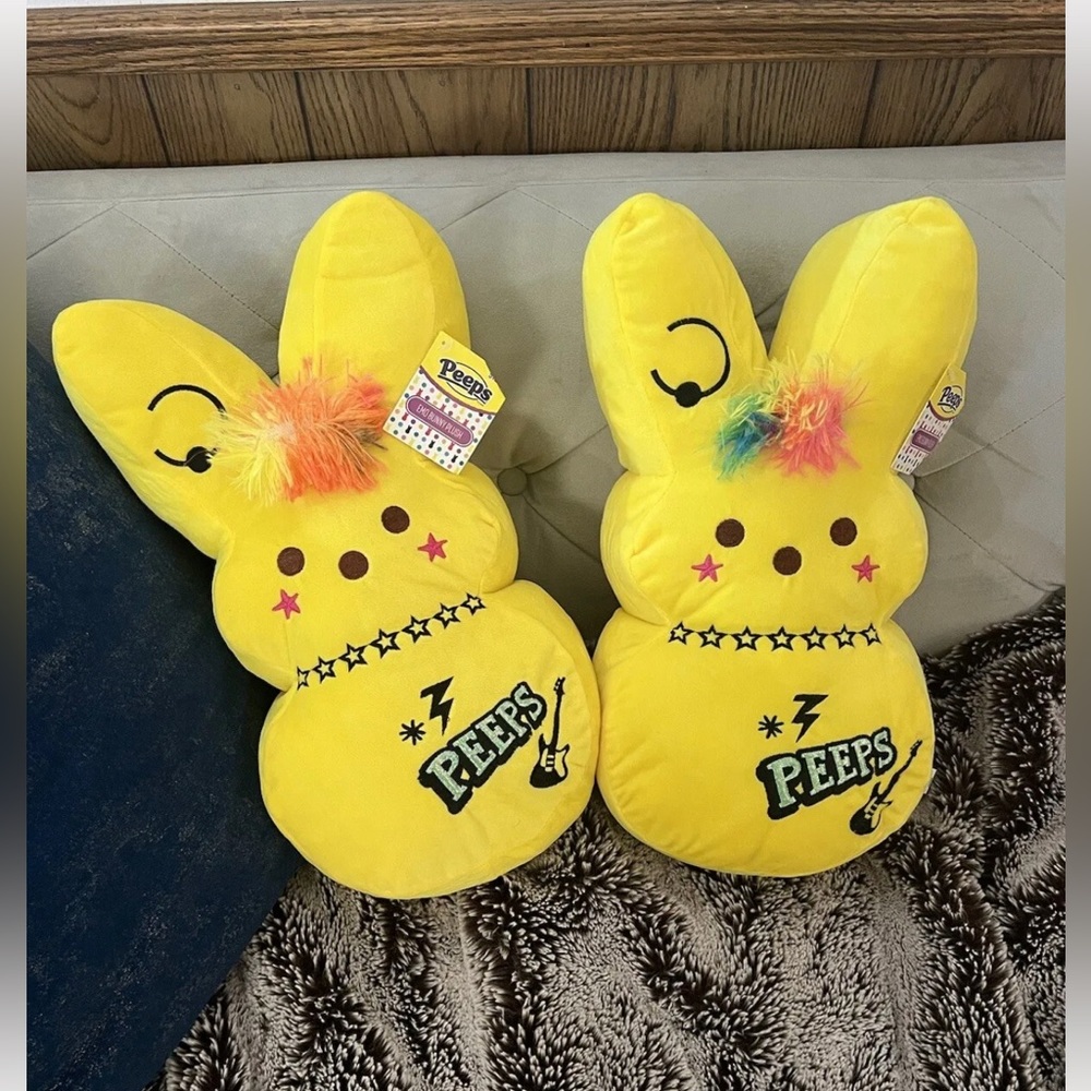 ONE Peeps Yellow Emo Rocker Punk Easter Bunny plush